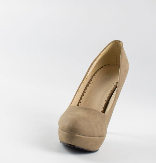 womens beige khaki platform stiletto pumps