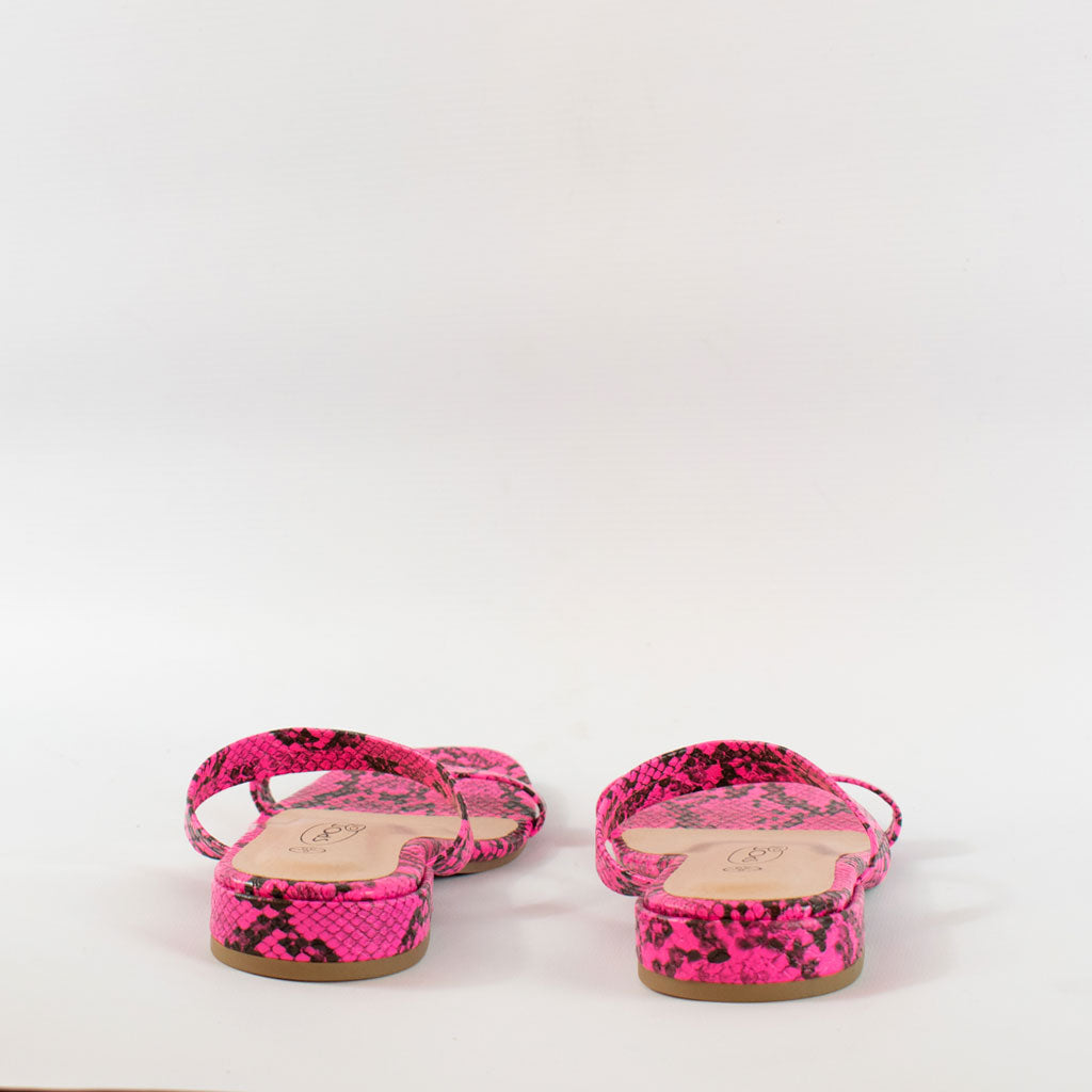 womens snakeprint pink and black square peep toe heeled sandals