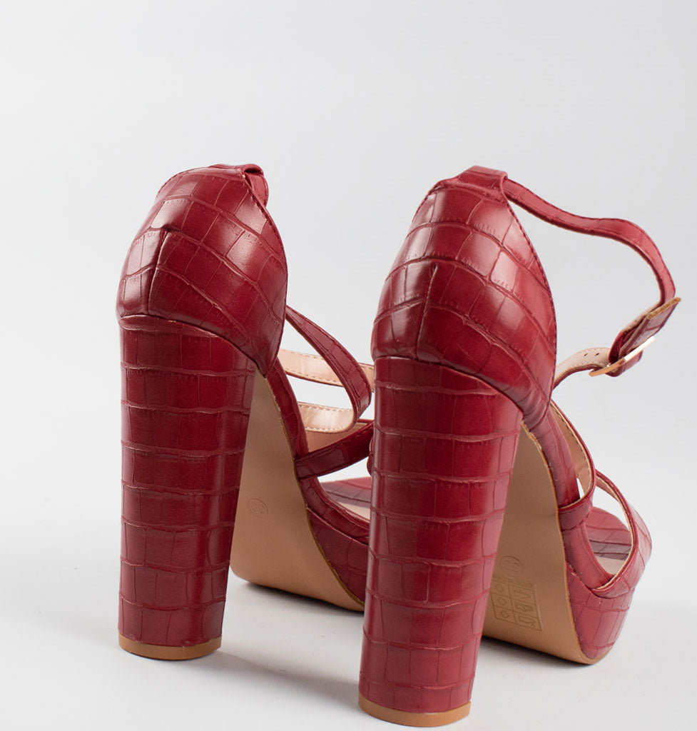 womens platform croc quilted leather platform block heel sandals