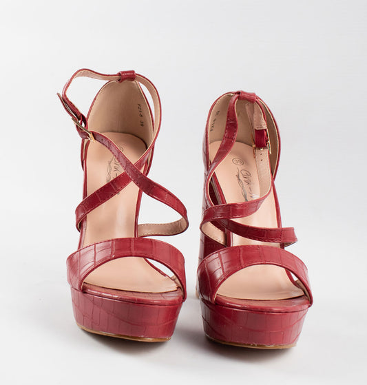 womens platform croc quilted leather platform block heel sandals