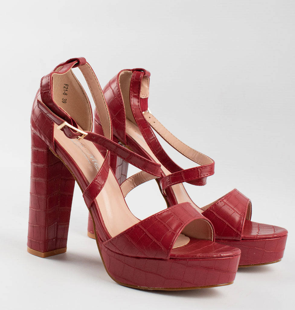 womens platform croc quilted leather platform block heel sandals
